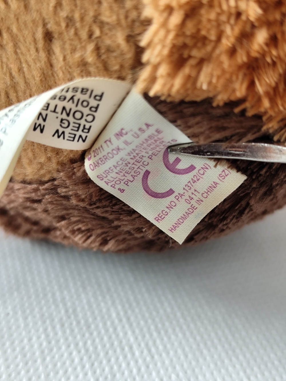 3/$25💙TY “Bandit” Plush – 2017 Edition – Round Brown Critter - Picture 6 of 11
